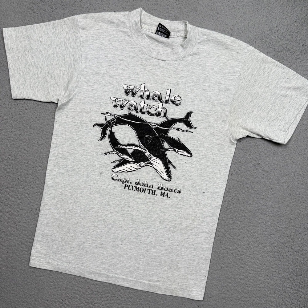 Vintage‎ 90s Whale Watch Plymouth Massachusetts T-shirt